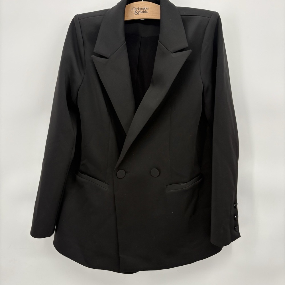 Good‎ American Sculpting Blazer 2.0 Black Womans Size 2